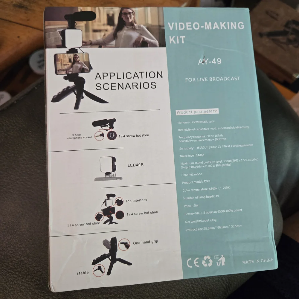 AY-49 Video Creation Kit with Black Accessories